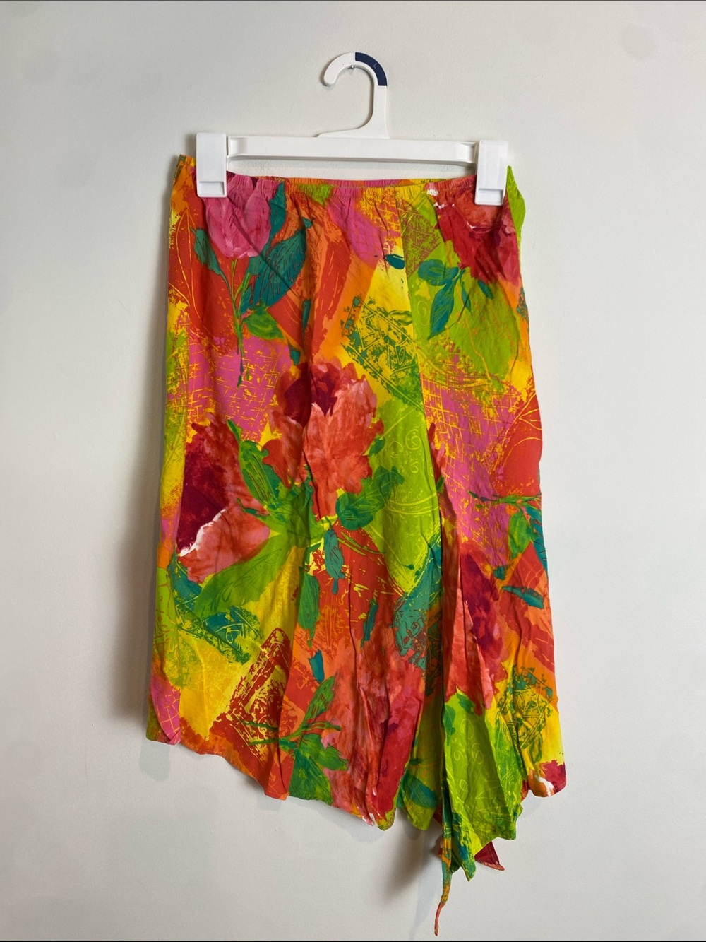 Vintage Jams World Rose Fusion Floral Flower Tropical Hawaiian Aloha Skirt S